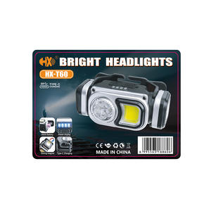 इंडक्शन हेडलैम्प टाइप-सी यूएसबी कोब 5 मोड सफेद लाल नीला प्रकाश आउटडोर हेड लैंप आपातकालीन तरंग हाथ संवेदन कृषि हेडलाइट - Product Image 6