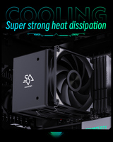SNOWMAN Dual Tower CPU Cooler 8 Heat Pipe 280W TDP CPU Processor Cooling Cooler Stock No LED Light Cooling Fan X99 CPU Cooler
