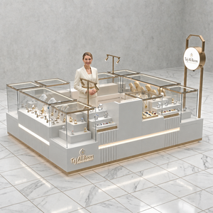 Vitrine à bijoux personnalisée, écologique, étanche et durable, avec éclairage LED, conception clé en main pour les magasins de bijoux B2B, installation incluse - Product Image 1