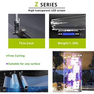 Linh hoạt trong Suốt <span class=keywords><strong>LED</strong></span> phim màn hình dính <span class=keywords><strong>LED</strong></span> phim màn hình 3840Hz 16bit nhanh chóng thiết lập cho quảng cáo và bán lẻ - Product Image 4