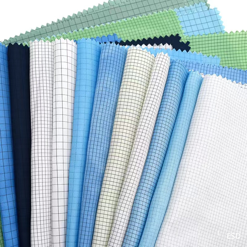 160 г/м2 полиэстер Антистатический ESD габардин униформа ткань