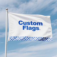 Drapeau de plage personnalisé avec logo, 3x5 pieds, double face, en polyester, imprimé numériquement, avec en-tête en toile, pour une utilisation promotionnelle en extérieur