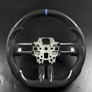 พวงมาลัยคาร์บอนไฟเบอร์แท้สำหรับรถแข่ง <span class=keywords><strong>Ford</strong></span> <span class=keywords><strong>Mustang</strong></span> <span class=keywords><strong>2018</strong></span> 2019 2020 2021 2022 2023 <span class=keywords><strong>GT</strong></span> F1รถแข่งปลอมแปลงสไตล์ที่กำหนดเอง - Product Image 1