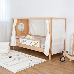 Ultimo Design di Letti per Bambini in Legno con Barriere, <span class=keywords><strong>Letto</strong></span> <span class=keywords><strong>Montessori</strong></span> a Terra per Neonati, Design di Culle per Bambini - Product Image 6