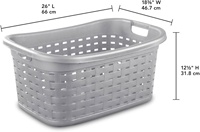 Panier à linge avec poignée Panier à linge sale en plastique pour rangement dans la salle de bain vente en gros