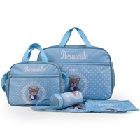 Deellt mode maman sac cinq pièces ensemble bébé couches couches sacs Nylon femmes sac à dos Polyester bébé sacs pour les mères