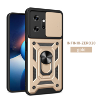 Coque itel pour itel S23/S23 Plus/A60/A60S/A70 armure fenêtre coulissante support d'anneau en métal voiture caméra magnétique coque de protection pour téléphone