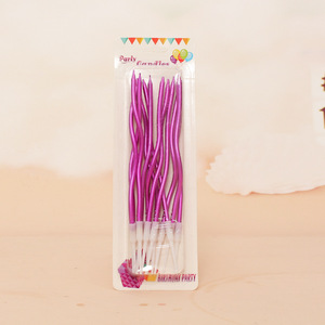 12個セット カラフルなゴールド鉛筆型の誕生日キャンドル ホルダー付き 子供用パーティー向け - Product Image 3