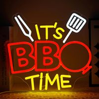 Enseigne au néon LED personnalisée pour magasin de grillades de viande, logo d'entreprise personnalisé, design de logo de restaurant, décoration de restaurant, lumières au néon LED