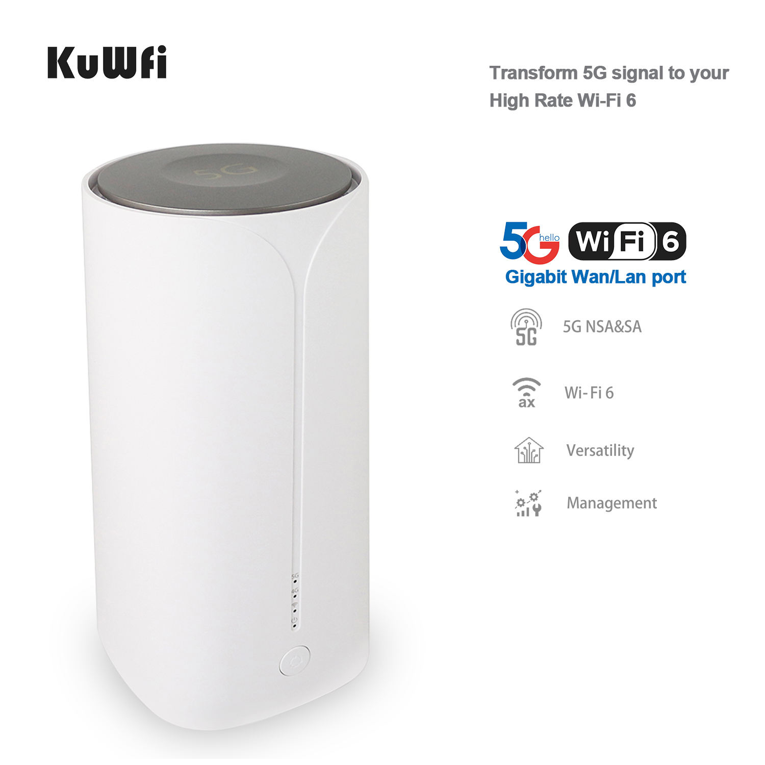 深圳KuWFi sim卡Wifi路由器5g VPN 128用户设备Cpe Mesh双频Ax3000 5g路由器，带sim卡插槽| Alibaba.com