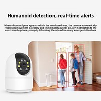 Smart 360 °   Cámara de Seguridad Interior PTZ WiFi HD con Visión Nocturna a Todo Color y Vista Dual, Cámara Remota para el Hogar