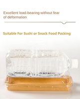 Plateau à sushi jetable en papier kraft sans PFAS, qualité alimentaire, pour vente en gros, avec logo OEM, en vrac