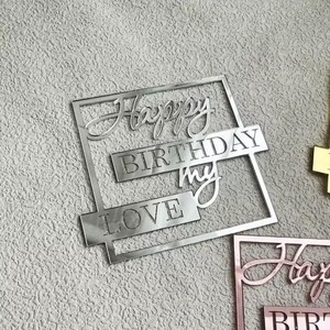 Adorno de Pastel Acrílico Estilo Ins, <span class=keywords><strong>Feliz</strong></span> <span class=keywords><strong>Cumpleaños</strong></span> <span class=keywords><strong>Mi</strong></span> <span class=keywords><strong>Amor</strong></span>, para Decoración de Pasteles de <span class=keywords><strong>Cumpleaños</strong></span> y Baby Shower - Product Image 5