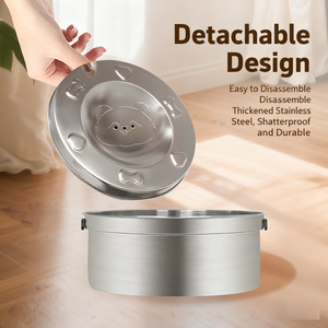 Ciotole Galleggianti per Animali Domestici in Acciaio Inox di Grande Capacità, Mangiatoia Ecologica per Cani e Gatti - Product Image 6