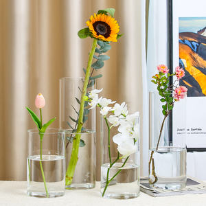 Jarrones de cristal nórdicos modernos para decoración del hogar y mesa de comedor decoraciones de boda transparentes fábrica al por mayor para Diwali - Product Image 4