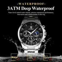 Montre pour homme Poedagar 928, montre chronographe décontractée pour homme, acier inoxydable, Herrenuhr, étanche, montre sport à quartz