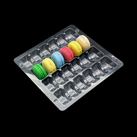 Boîte alimentaire transparente en plastique, emballage en plastique, boîte blister pour pâtisserie, macaron