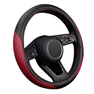 Funda <span class=keywords><strong>de</strong></span> cuero <span class=keywords><strong>de</strong></span> microfibra para volante <span class=keywords><strong>de</strong></span> coche, Protector Universal antideslizante <span class=keywords><strong>de</strong></span> 15 pulgadas, color negro - Product Image 4