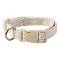 Nouveau collier pour chien en sangle tissée en plastique PET, doux, respirant, réglable, confortable, ne serre pas le cou, simple, classique, léger