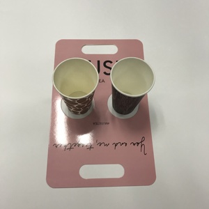 Eco Freundliche Einweg Papier Nehmen 2 Pack Kaffee Tasse Getränk Träger - Product Image 5