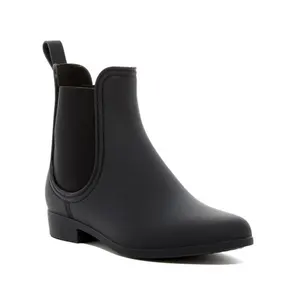 Waterproof slip on ankle chelsea booties scrub women's short rain boots pvc for women