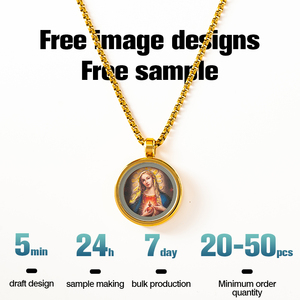 Giveluck Jesus và Trinh Nữ Mary Cameo Mặt dây chuyền cho <span class=keywords><strong>c</strong></span>ông giáo nhà thờ mạ vàng trang sứ<span class=keywords><strong>c</strong></span> quyến rũ 2025 bán buôn - Product Image 6
