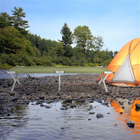 Lit de Camp de Camouflage en Fer Métal Aluminium d'Extérieur Vert Foncé pour Adultes
