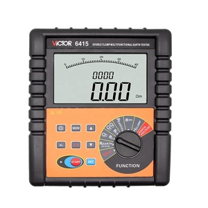 Testeur de résistance au sol à double pince avec écran LCD super grand format 6415 - Product Image 1