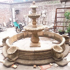 <span class=keywords><strong>Fuente</strong></span> de agua de jardín de 3 niveles moderna, diseño de piedra y mármol para exteriores para decoración de Park Lake y Hotel, gran oferta - Product Image 2