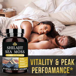 Cápsulas Dietéticas Sin Gluten con Shilajit, Musgo Marino y Ashwagandha para Adultos, Energía, Vitalidad, Apoyo Inmunológico y Rendimiento Óptimo, GMP - Product Image 3