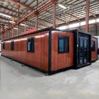 Maison extensible de luxe au design moderne avec cuisine et salle de bain, maison préfabriquée portable de 40 pieds pour la vie en famille