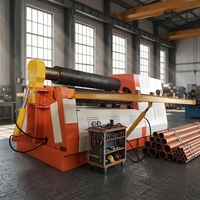 Hidrolik PLC Kontrollü 4 Rulolu Paslanmaz Çelik Alüminyum Levha Bükme Makinesi 6-16mm Kalınlık 3000mm Maksimum Uzunluk Bükme