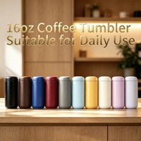 Coffret Cadeau Tendance 3-en-1 Carter Cup – Mug à Café Isotherme en Acier Inoxydable 304 de 16oz avec Paille, Double Paroi, Tasse Élégante avec Paille