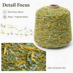 Fil fantaisie dégradé brillant effet papillon 100% polyester filé à l'anneau pour crochet, tricot à la main, écharpe, chapeau, sac, bricolage, vente en gros - Product Image 4