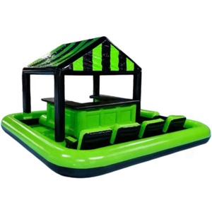 Île flottante compacte, <span class=keywords><strong>radeau</strong></span> gonflable portable avec toit pare-soleil, pont antidérapant, idéal pour l'attelage de yachts et la détente - Product Image 3