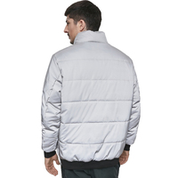 Personnalisé Lourd Épais Chaleur Rembourré Bouffant Réfléchissant Pull Veste Quarter Zip Hommes Argent 3M Réflecteur Vestes