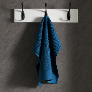 Serviette de bain 100% coton avec logo personnalisé Serviette de bain en coton jacquard de luxe avec boucles épaisses Essuie-mains en coton à boucles épaisses - Product Image 3