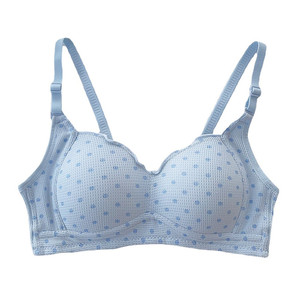 Adolescent Fille Dot Print Bras Sans Couture Dentelle Sport Sous-Vêtements Mince D'été Petite Taille Étudiante Fil Soutien-Gorge Gratuit - Product Image 6