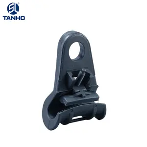 TANHO overhead power line fitting black 1.1A plastic tension dead end clamp cable insulation suspension clamp