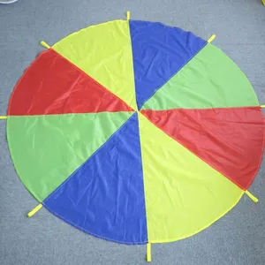 儿童搞笑户外游戏玩具多色210涤纶塔夫绸降落伞