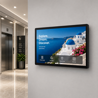 AIYOS 20000mAh Şarj Edilebilir Pil 24 İnç Duvara Monte Dijital Tabela IPS Panel Kapasitif Dokunmatik Ekran Reklam Monitörü