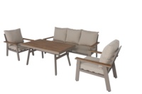 Fauteuil de salon en plein air canapé sectionnel canapé en aluminium durable ensemble pour patio cour hôtel