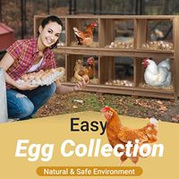 JQ Boîte de nidification murale en bois pour poules, assurant un confort optimal pour la ponte, 8 compartiments