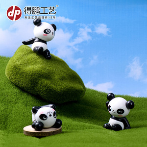 Figuras de Resina en Miniatura de Panda de Depeng Crafts, Figuras de Animales para Decoración del Hogar, Artesanía Hecha a Mano - Product Image 2