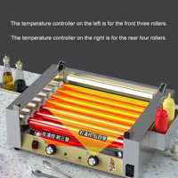 Machine à Chauffer les Hot-Dogs Professionnelle de Haute Qualité pour Table, Grill à Rouleaux pour Hot-Dogs Commercial