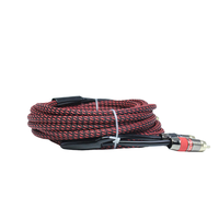 Câble personnalisé RCA mâle vers mâle, coque en aluminium, mâle vers mâle, couleur transparente mate, 17 pieds, accessoires audio pour voiture