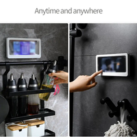 Produk penjualan teratas baru 2025 Universal Wall Mount Shower sel tempat ponsel casing berdiri tahan air tempat ponsel kamar mandi
