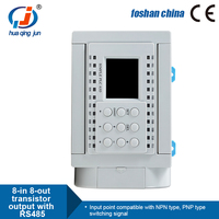 Huaqingjun 12 giriş 12 çıkış transistör çıkışı PLC RS485 DC24V kolay programlamak için PLC dokunmatik ekran iletişim