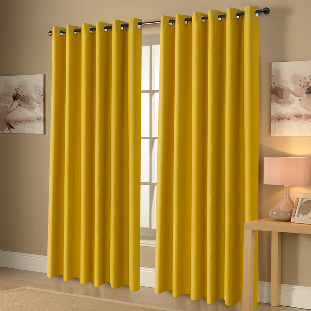 Best Selling Solid Blackout Window Curtain Grommet Thermal Insulated Curtains for Living Rooms and Bedrooms