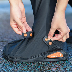 Cubrezapatos Impermeables de PVC, Largura hasta el Tobillo, Antideslizantes, Resistentes al Desgaste, para Exteriores, para Adultos, Juego de Protección para Botas de Moto, Tallas M, L, XL, 2XL - Product Image 4